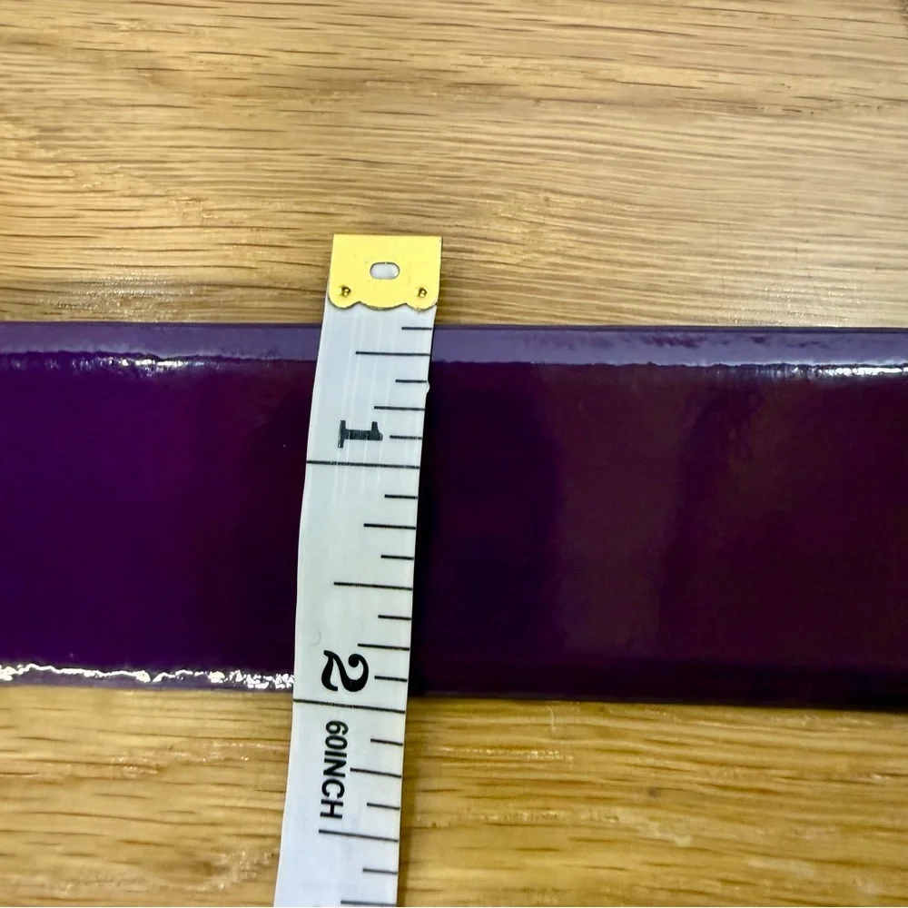 Vince Camuto Purple Patent Leather Statement Belt Wide Waist Cinch Size Medium
